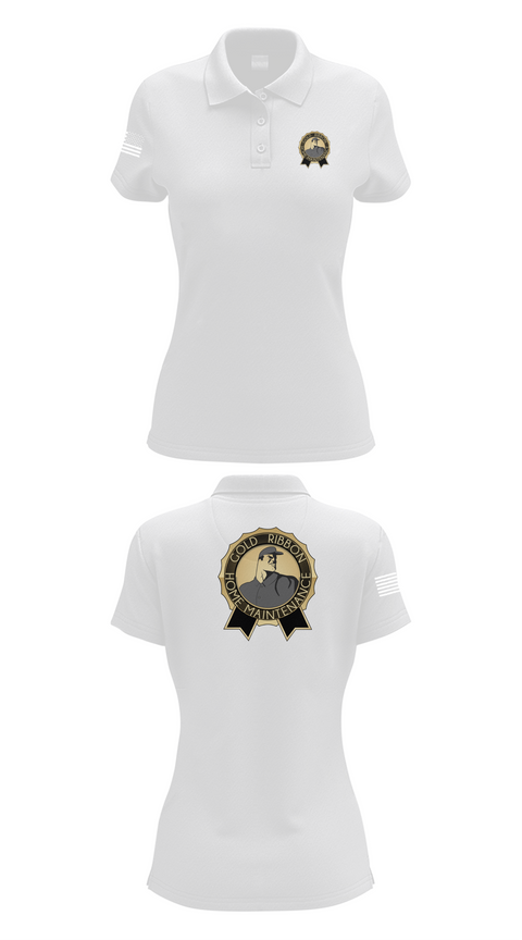 Womens Short Sleeve Performance Polo, Gold Ribbon Home Maintenance, , Teamtime, Team time, sublimation, custom sports apparel, team uniforms, spirit wear, spiritwear, sports uniforms, custom shirts, team store, custom team store, fundraiser sports, apparel fundraiser