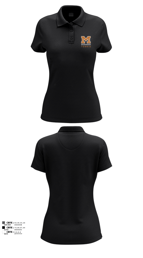 Womens Short Sleeve Performance Polo, Girls Tennis McDonogh School, Tennis, Teamtime, Team time, sublimation, custom sports apparel, team uniforms, spirit wear, spiritwear, sports uniforms, custom shirts, team store, custom team store, fundraiser sports, apparel fundraiser