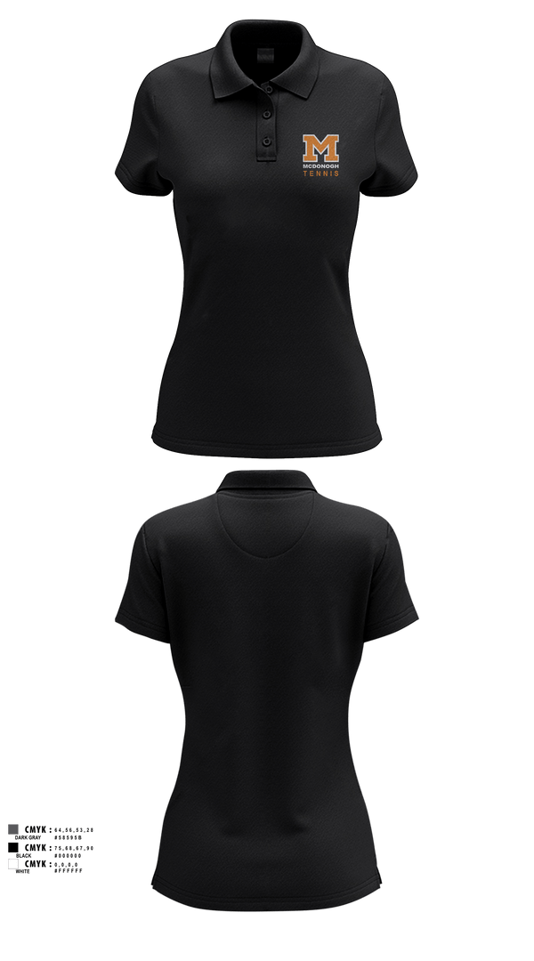 Womens Short Sleeve Performance Polo, Girls Tennis McDonogh School, Tennis, Teamtime, Team time, sublimation, custom sports apparel, team uniforms, spirit wear, spiritwear, sports uniforms, custom shirts, team store, custom team store, fundraiser sports, apparel fundraiser