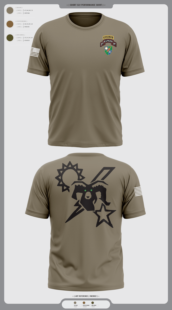 Short Sleeve Performance Shirt, 75th Ranger regiment, Army, Teamtime, Team time, sublimation, custom sports apparel, team uniforms, spirit wear, spiritwear, sports uniforms, custom shirts, team store, custom team store, fundraiser sports, apparel fundraiser