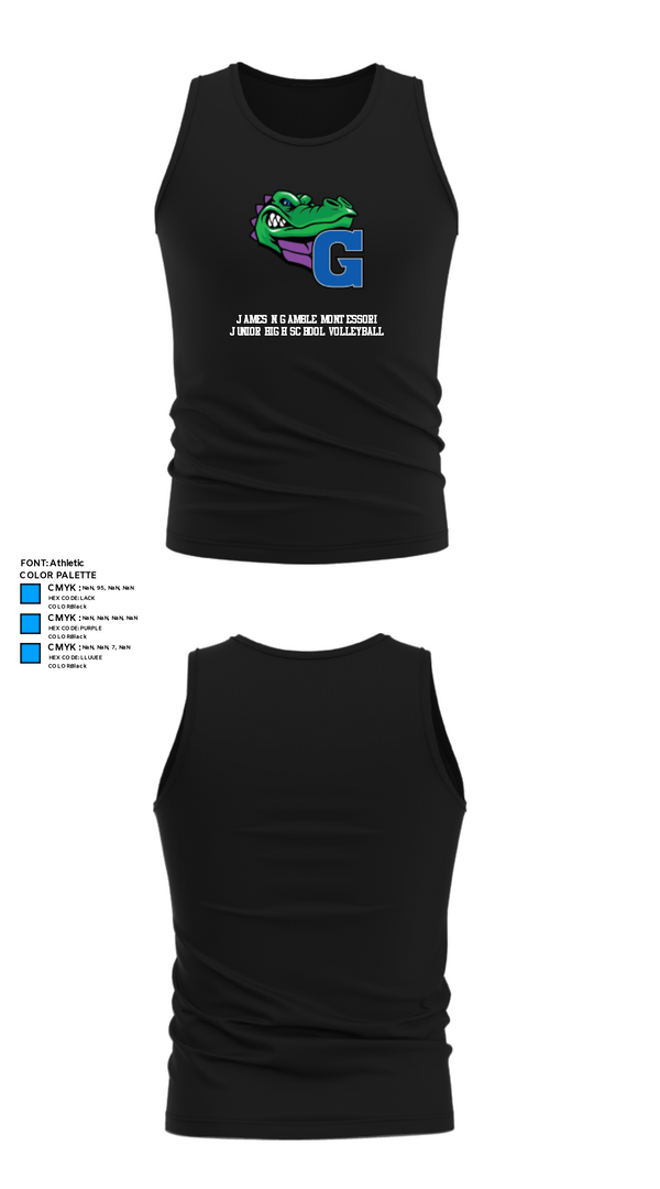 Tank Top, James N Gamble Montessori Junior High School Volleyball, Women's Volleyball, Teamtime, Team time, sublimation, custom sports apparel, team uniforms, spirit wear, spiritwear, sports uniforms, custom shirts, team store, custom team store, fundraiser sports, apparel fundraiser