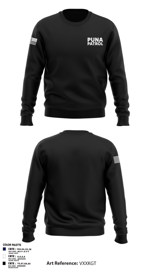 Crew Neck Sweatshirt, Puna Patrol, , Teamtime, Team time, sublimation, custom sports apparel, team uniforms, spirit wear, spiritwear, sports uniforms, custom shirts, team store, custom team store, fundraiser sports, apparel fundraiser