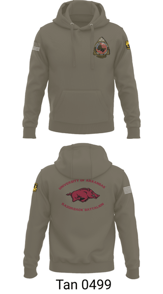 Hoodie, University of Arkansas Army ROTC - Razorback Battalion, Army, Teamtime, Team time, sublimation, custom sports apparel, team uniforms, spirit wear, spiritwear, sports uniforms, custom shirts, team store, custom team store, fundraiser sports, apparel fundraiser