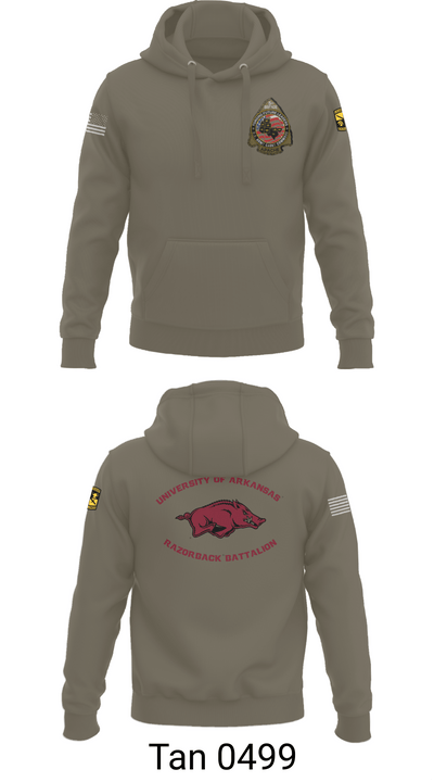 University of Arkansas Army ROTC - Razorback Battalion 15416563 Hoodie - 78