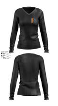 undefined Women's Long Sleeve V-neck Shirt -1 1