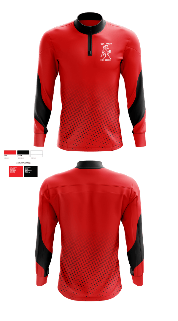 Quarter Zip Jacket, Northport High School, Spirit Store, Teamtime, Team time, sublimation, custom sports apparel, team uniforms, spirit wear, spiritwear, sports uniforms, custom shirts, team store, custom team store, fundraiser sports, apparel fundraiser