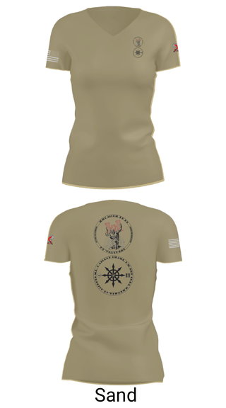 Women's Short Sleeve Vneck Shirt, 205th HHC, National Guard, Teamtime, Team time, sublimation, custom sports apparel, team uniforms, spirit wear, spiritwear, sports uniforms, custom shirts, team store, custom team store, fundraiser sports, apparel fundraiser
