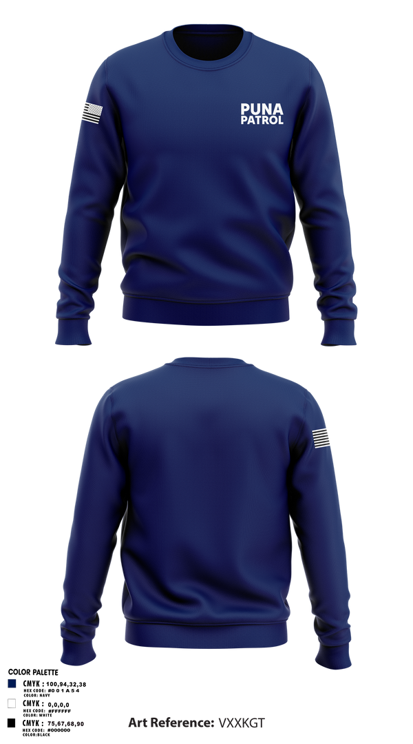 Crew Neck Sweatshirt, Puna Patrol, , Teamtime, Team time, sublimation, custom sports apparel, team uniforms, spirit wear, spiritwear, sports uniforms, custom shirts, team store, custom team store, fundraiser sports, apparel fundraiser