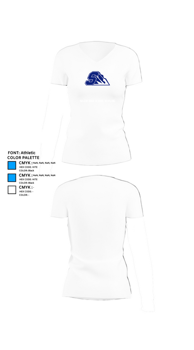 Salem High School Bowling 68156047 Women's Short Sleeve V-neck Shirt - 18