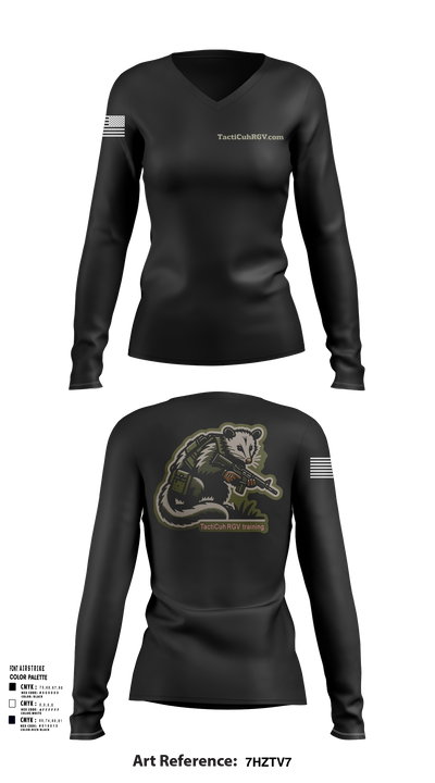 TactiCuhRGV.com 64452047 Women's Long Sleeve V-neck Shirt -1 125