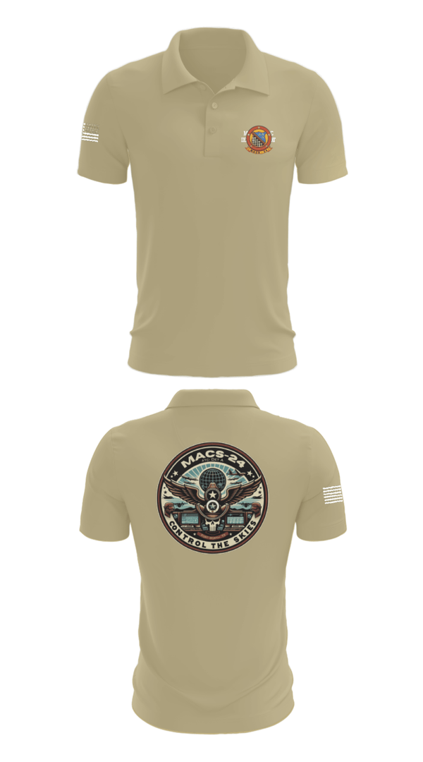 Short Sleeve Performance Polo, MACS 24 ATC Detachment A, Marines, Teamtime, Team time, sublimation, custom sports apparel, team uniforms, spirit wear, spiritwear, sports uniforms, custom shirts, team store, custom team store, fundraiser sports, apparel fundraiser