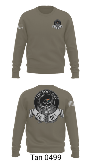 Crew Neck Sweatshirt, 112 SOCCENT SIGDET, Army, Teamtime, Team time, sublimation, custom sports apparel, team uniforms, spirit wear, spiritwear, sports uniforms, custom shirts, team store, custom team store, fundraiser sports, apparel fundraiser