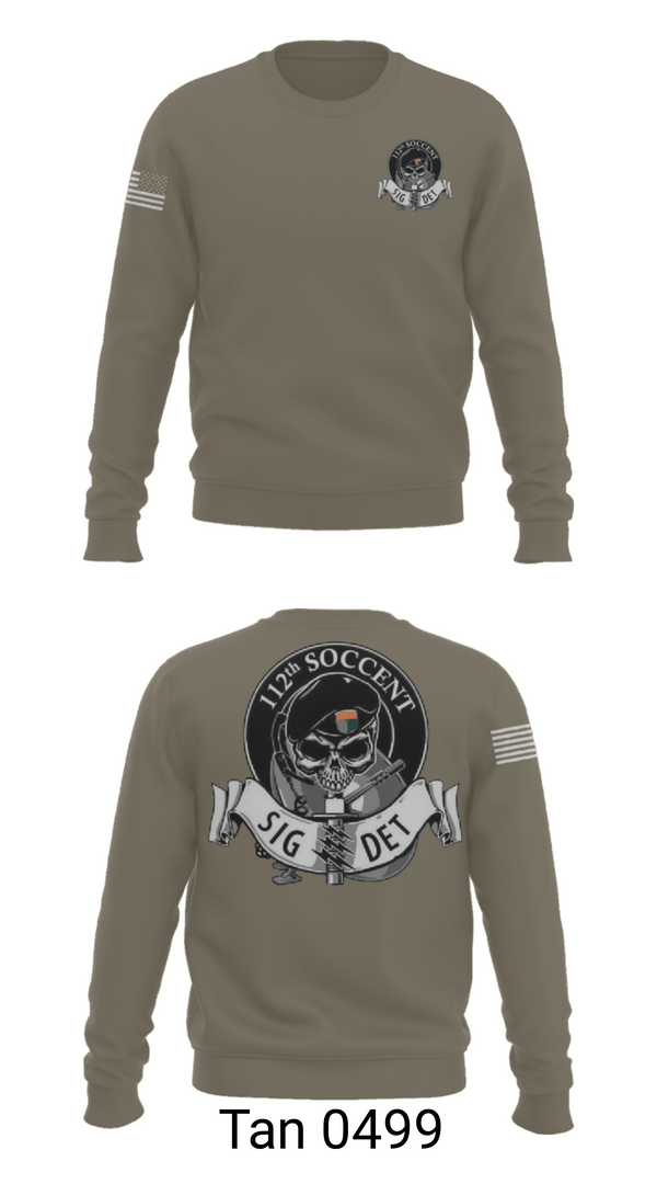 Crew Neck Sweatshirt, 112 SOCCENT SIGDET, Army, Teamtime, Team time, sublimation, custom sports apparel, team uniforms, spirit wear, spiritwear, sports uniforms, custom shirts, team store, custom team store, fundraiser sports, apparel fundraiser