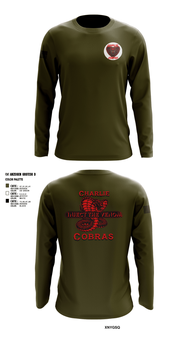 Long Sleeve Performance Shirt, Charlie Company Cobras, Army, Teamtime, Team time, sublimation, custom sports apparel, team uniforms, spirit wear, spiritwear, sports uniforms, custom shirts, team store, custom team store, fundraiser sports, apparel fundraiser
