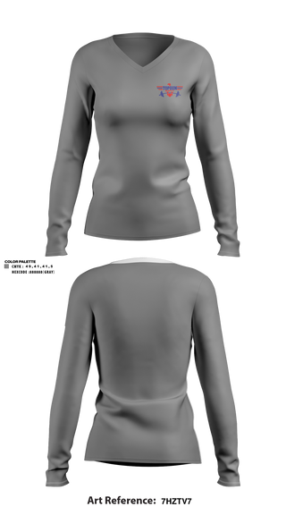 Womens Long Sleeve Vneck Shirt, Top Gun, Spirit Store, Teamtime, Team time, sublimation, custom sports apparel, team uniforms, spirit wear, spiritwear, sports uniforms, custom shirts, team store, custom team store, fundraiser sports, apparel fundraiser