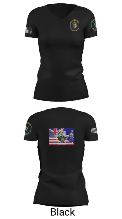 USS CANBERRA (LCS 30) 2170630 Women's Short Sleeve V-neck Shirt - 27