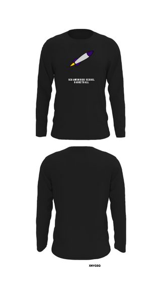 Long Sleeve Performance Shirt, Scranton High School Basketball, Men's Basketball, Teamtime, Team time, sublimation, custom sports apparel, team uniforms, spirit wear, spiritwear, sports uniforms, custom shirts, team store, custom team store, fundraiser sports, apparel fundraiser