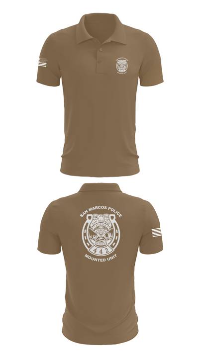 San Marcos Police Mounted Unit 48191371 Short Sleeve Performance Polo - 7