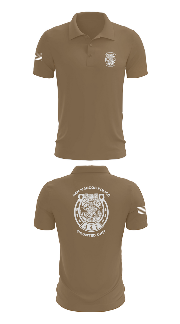 Short Sleeve Performance Polo, San Marcos Police Mounted Unit, , Teamtime, Team time, sublimation, custom sports apparel, team uniforms, spirit wear, spiritwear, sports uniforms, custom shirts, team store, custom team store, fundraiser sports, apparel fundraiser