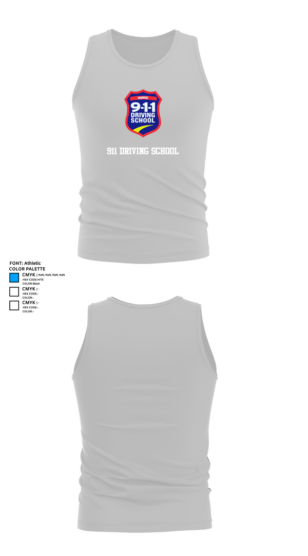 Tank Top, 911 Driving School, , Teamtime, Team time, sublimation, custom sports apparel, team uniforms, spirit wear, spiritwear, sports uniforms, custom shirts, team store, custom team store, fundraiser sports, apparel fundraiser