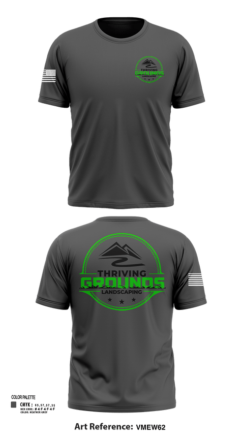 Old School Cotton Feel Shirt, Thriving Grounds Landscaping, , Teamtime, Team time, sublimation, custom sports apparel, team uniforms, spirit wear, spiritwear, sports uniforms, custom shirts, team store, custom team store, fundraiser sports, apparel fundraiser
