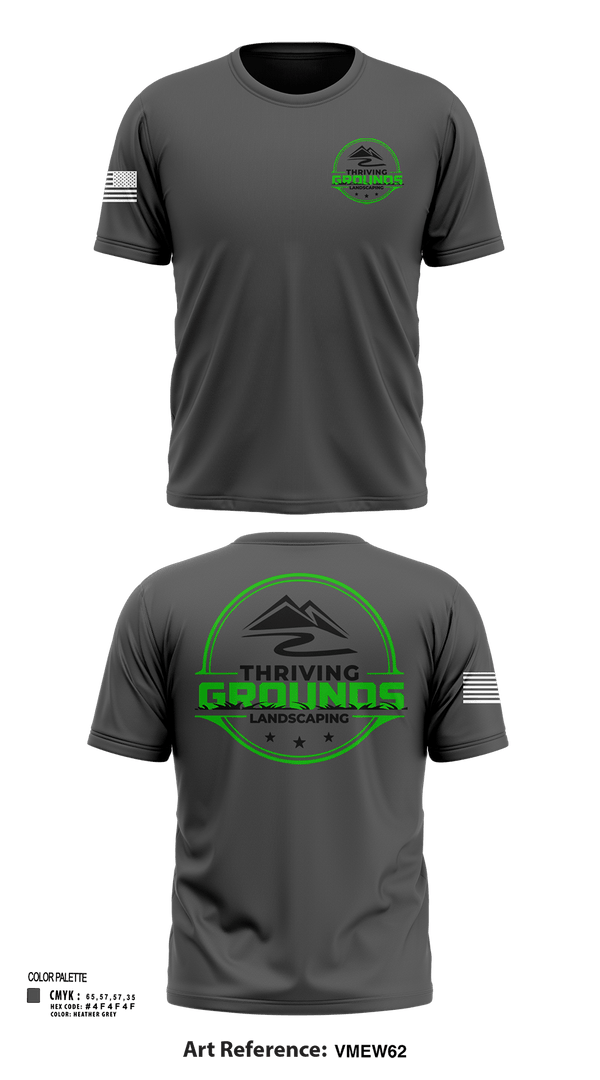 Old School Cotton Feel Shirt, Thriving Grounds Landscaping, , Teamtime, Team time, sublimation, custom sports apparel, team uniforms, spirit wear, spiritwear, sports uniforms, custom shirts, team store, custom team store, fundraiser sports, apparel fundraiser