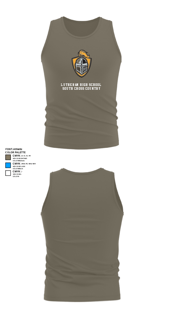 Tank Top, Lutheran High School South Cross Country, Cross Country, Teamtime, Team time, sublimation, custom sports apparel, team uniforms, spirit wear, spiritwear, sports uniforms, custom shirts, team store, custom team store, fundraiser sports, apparel fundraiser
