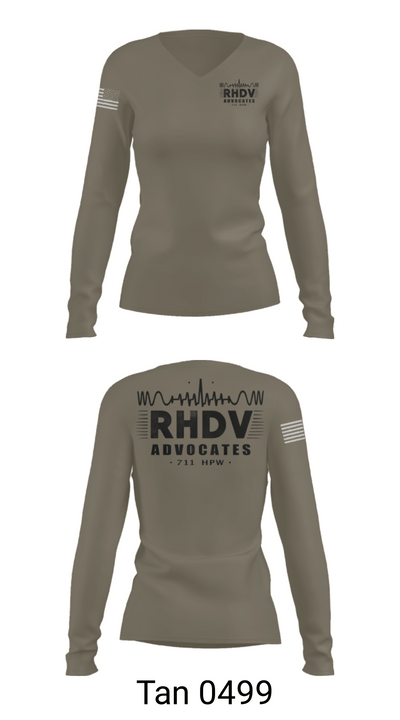 711 HPW/RHDV 93111099 Women's Long Sleeve V-neck Shirt - 77