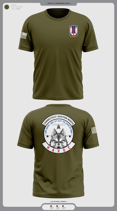 1-169th E Company 36132631 Short Sleeve Performance Shirt - 2