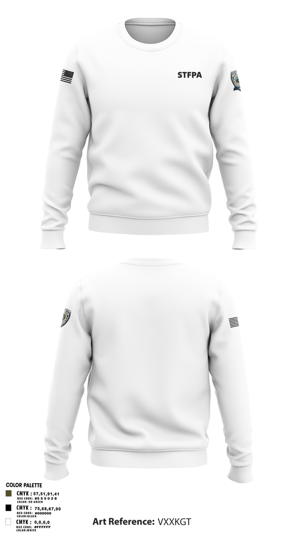 Crew Neck Sweatshirt, STFPA, Police, Teamtime, Team time, sublimation, custom sports apparel, team uniforms, spirit wear, spiritwear, sports uniforms, custom shirts, team store, custom team store, fundraiser sports, apparel fundraiser