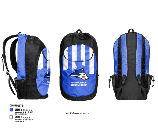 Gear Bag, Fortuna High School Soccer, Men's Soccer, Teamtime, Team time, sublimation, custom sports apparel, team uniforms, spirit wear, spiritwear, sports uniforms, custom shirts, team store, custom team store, fundraiser sports, apparel fundraiser
