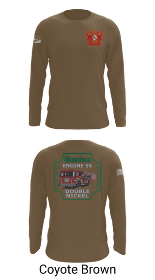 Long Sleeve Performance Shirt, Boston Fire Department Engine 55, , Teamtime, Team time, sublimation, custom sports apparel, team uniforms, spirit wear, spiritwear, sports uniforms, custom shirts, team store, custom team store, fundraiser sports, apparel fundraiser