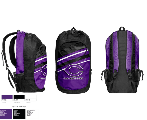 Gear Bag, Carlsbad High School Golf, Golf, Teamtime, Team time, sublimation, custom sports apparel, team uniforms, spirit wear, spiritwear, sports uniforms, custom shirts, team store, custom team store, fundraiser sports, apparel fundraiser