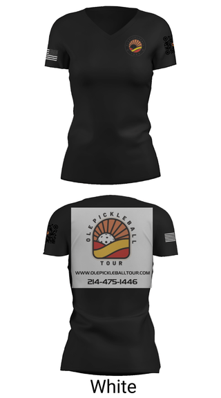 Womens Short Sleeve Vneck Shirt, Ole Pickleball Tour, , Teamtime, Team time, sublimation, custom sports apparel, team uniforms, spirit wear, spiritwear, sports uniforms, custom shirts, team store, custom team store, fundraiser sports, apparel fundraiser
