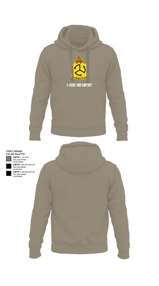 Hoodie, 1-200 Infantry, National Guard, Teamtime, Team time, sublimation, custom sports apparel, team uniforms, spirit wear, spiritwear, sports uniforms, custom shirts, team store, custom team store, fundraiser sports, apparel fundraiser