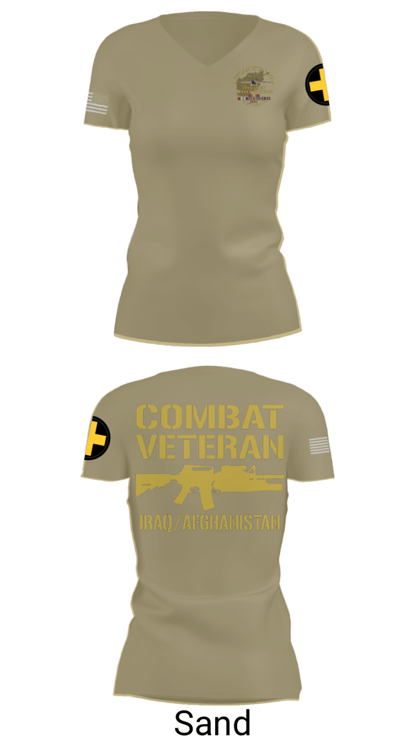 Women's Short Sleeve Vneck Shirt, 33rd Infantry, Army, Teamtime, Team time, sublimation, custom sports apparel, team uniforms, spirit wear, spiritwear, sports uniforms, custom shirts, team store, custom team store, fundraiser sports, apparel fundraiser