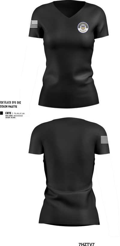 Strategy First Mission Support Services LLC 85142432 Women's Short Sleeve V-neck Shirt - 27