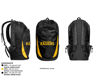 Gear Bag, Lost River Raiders, Baseball, Teamtime, Team time, sublimation, custom sports apparel, team uniforms, spirit wear, spiritwear, sports uniforms, custom shirts, team store, custom team store, fundraiser sports, apparel fundraiser