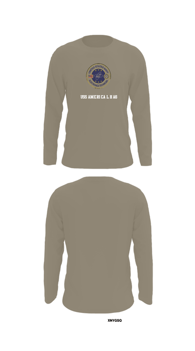 USS AMERICA LHA6 62231282 Long Sleeve Performance Shirt - 69