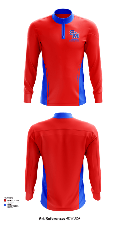 Saint Mary'S High School Cheer 30307772 Quarter Zip Jacket - 117