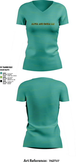 Womens Short Sleeve Vneck Shirt, Alpha and Omega LLC, , Teamtime, Team time, sublimation, custom sports apparel, team uniforms, spirit wear, spiritwear, sports uniforms, custom shirts, team store, custom team store, fundraiser sports, apparel fundraiser