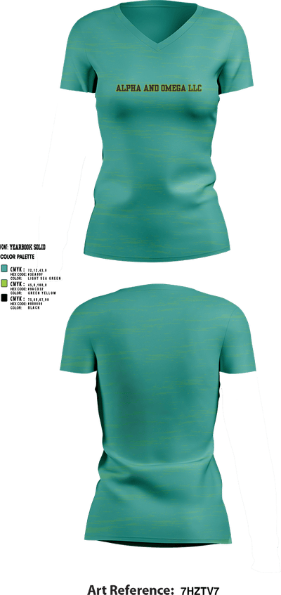 Alpha and Omega LLC 17652794 Women's Short Sleeve V-neck Shirt - 1