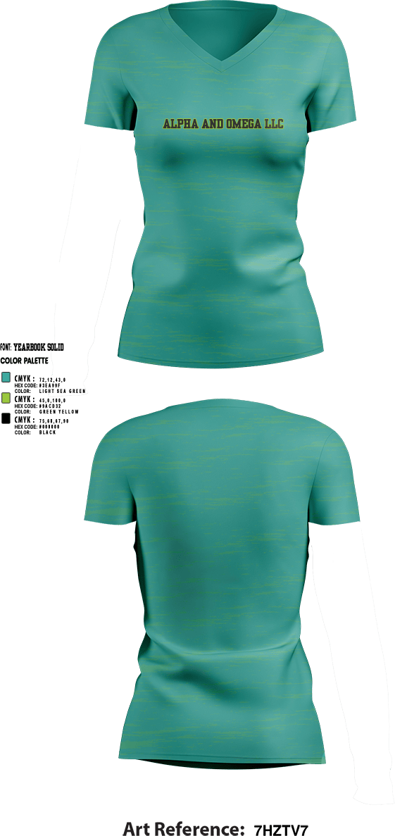 Womens Short Sleeve Vneck Shirt, Alpha and Omega LLC, , Teamtime, Team time, sublimation, custom sports apparel, team uniforms, spirit wear, spiritwear, sports uniforms, custom shirts, team store, custom team store, fundraiser sports, apparel fundraiser