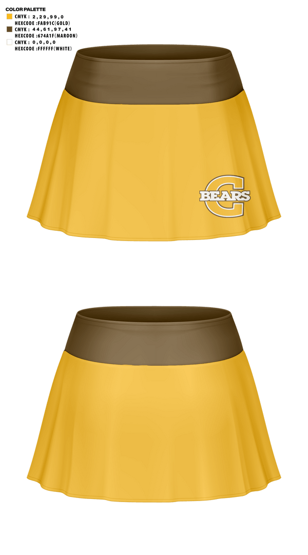 Skort, Evansville Central High School Cheer, Cheer, Teamtime, Team time, sublimation, custom sports apparel, team uniforms, spirit wear, spiritwear, sports uniforms, custom shirts, team store, custom team store, fundraiser sports, apparel fundraiser
