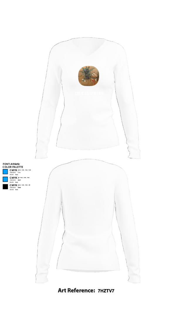 Womens Long Sleeve Vneck Shirt, Cole Clothing, , Teamtime, Team time, sublimation, custom sports apparel, team uniforms, spirit wear, spiritwear, sports uniforms, custom shirts, team store, custom team store, fundraiser sports, apparel fundraiser