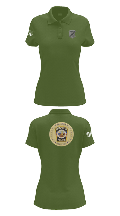 Swampscott Police 55581807 Women's Short Sleeve Performance Polo  - 52