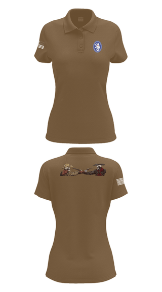Womens Short Sleeve Performance Polo, 1-194 C Co, National Guard, Teamtime, Team time, sublimation, custom sports apparel, team uniforms, spirit wear, spiritwear, sports uniforms, custom shirts, team store, custom team store, fundraiser sports, apparel fundraiser