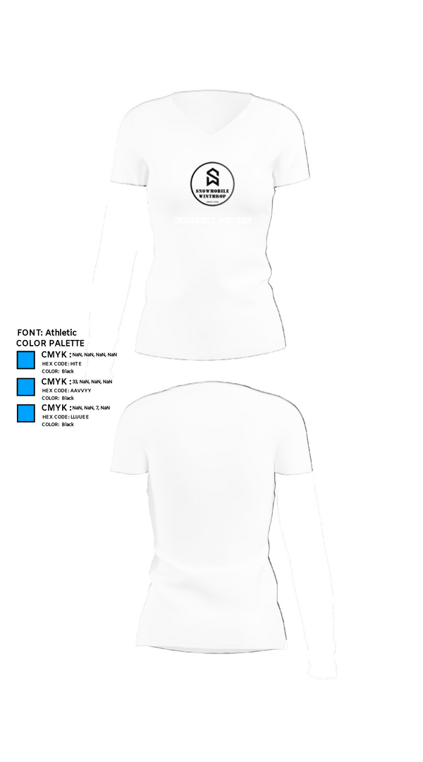 Womens Short Sleeve Vneck Shirt, Snowmobile Winthrop, , Teamtime, Team time, sublimation, custom sports apparel, team uniforms, spirit wear, spiritwear, sports uniforms, custom shirts, team store, custom team store, fundraiser sports, apparel fundraiser