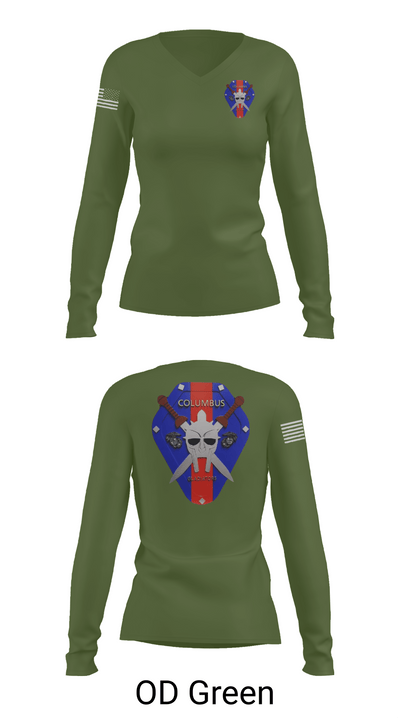 OST COLUMBUS, OH 96884956 Women's Long Sleeve V-neck Shirt - 57