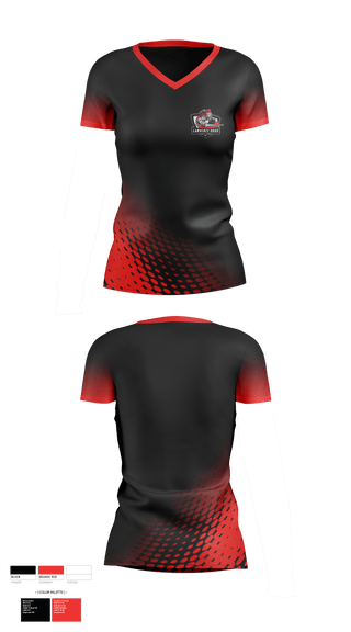 Women's Short Sleeve Vneck Shirt, Lawrence Road Middle School, , Teamtime, Team time, sublimation, custom sports apparel, team uniforms, spirit wear, spiritwear, sports uniforms, custom shirts, team store, custom team store, fundraiser sports, apparel fundraiser